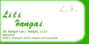 lili hangai business card